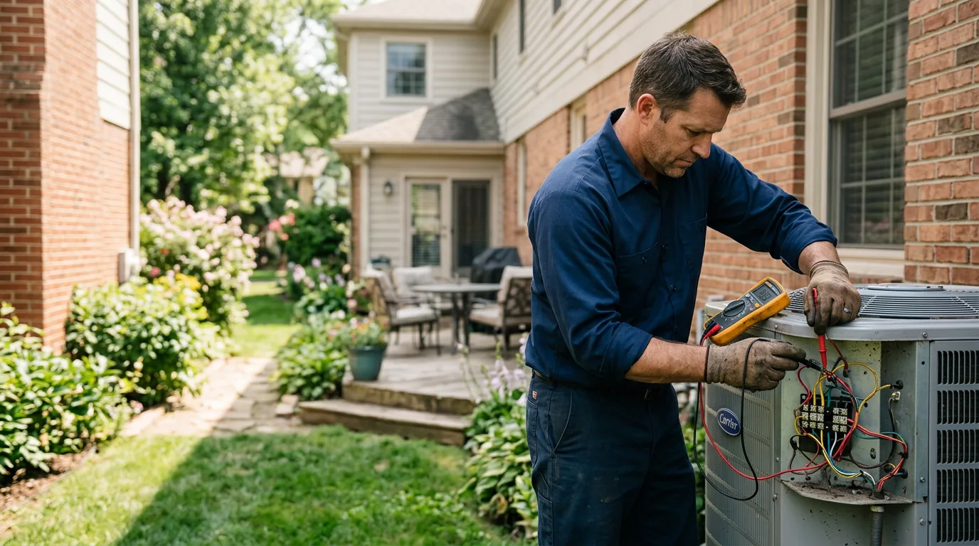 HVAC technician working near Elma, NY